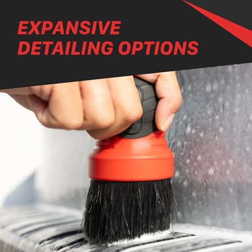 Universal Red & Gray Ultra-Soft Large Bristle Brush with Storage Rack | Combo