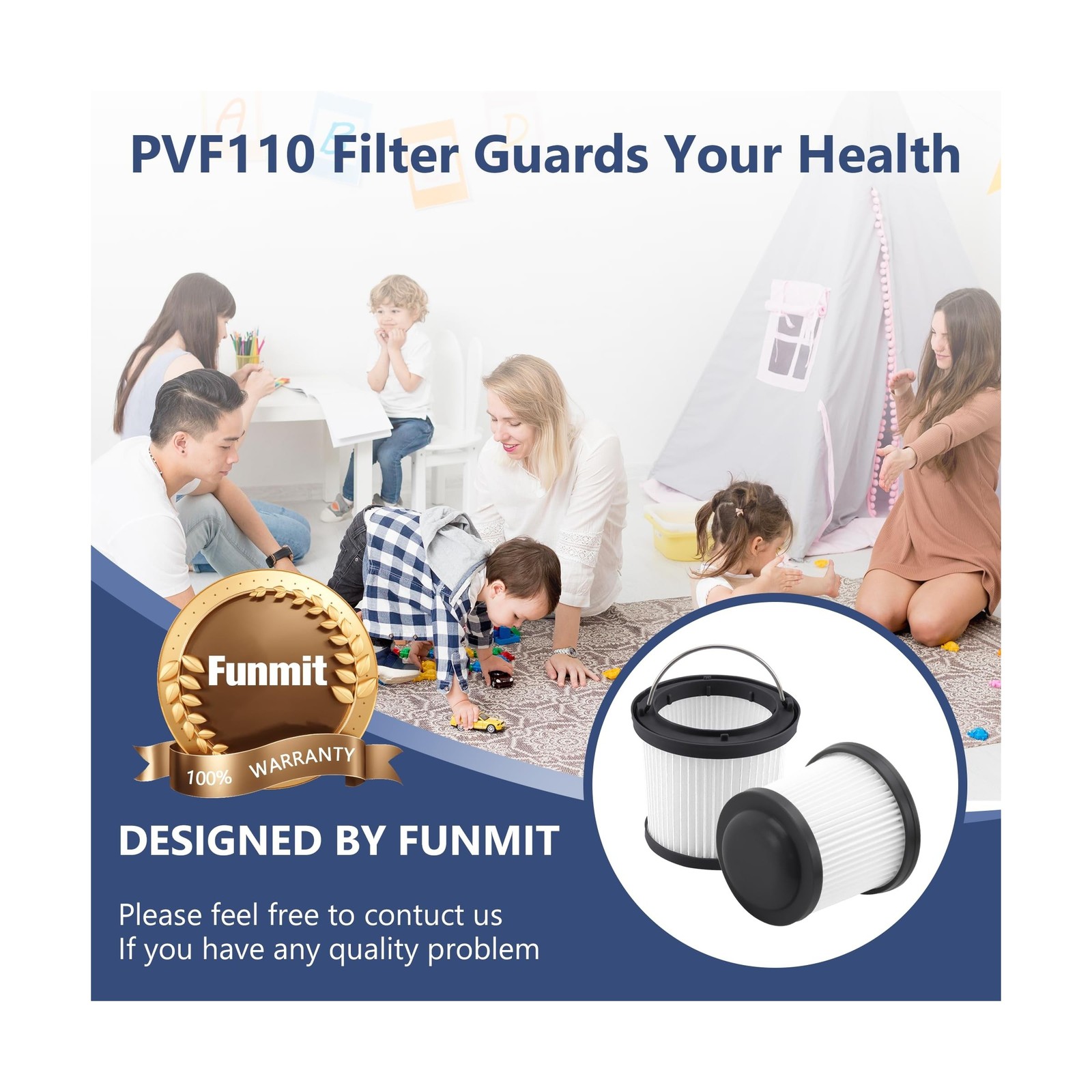 PVF110 Filter Replacement for Black and Decker Handheld Pivot Vacuu… Fast Ship