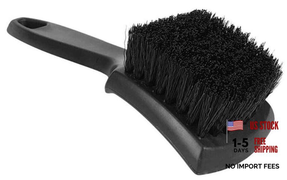 8.5” Nylon Tire Brush, Stiff Bristle Wheel Cleaning Tool, Car Floormat Scrub