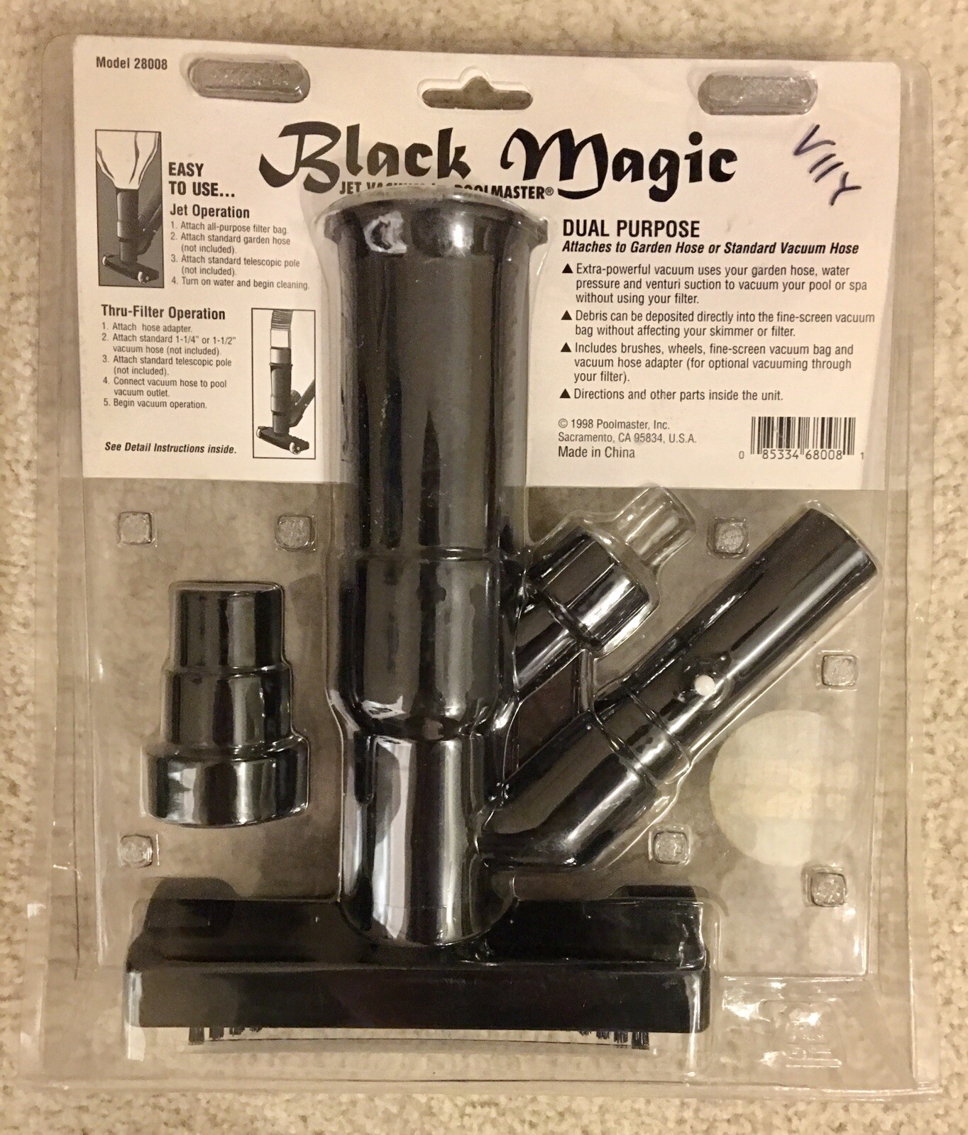 ✅NEW! Poolmaster 28008 Black Magic Jet Vacuum Pool-Spa-Pond-Waterfall Cleaning