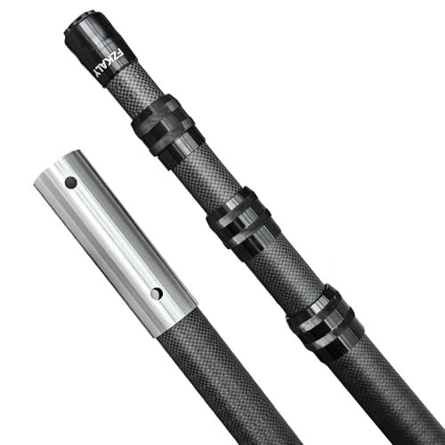 15 FT Carbon Fiber Telescoping Pool Cleaning Pole – Ultra-Lightweight Skimmer To