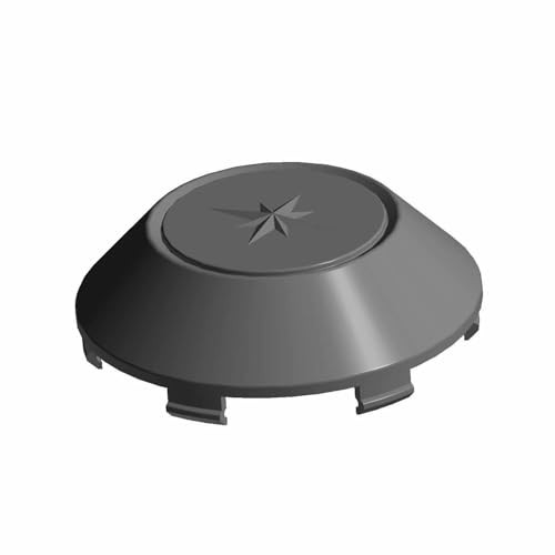 RZR Flush Rim Center Cap, Flash Black, Genuine OEM Part 1523153-655, Qty 1