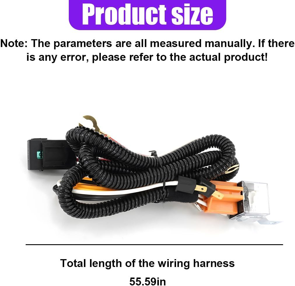 Car Horn Relay Wiring Harness Kit, 12V 40A 4Pin SPST Double Horn Splitter Conver