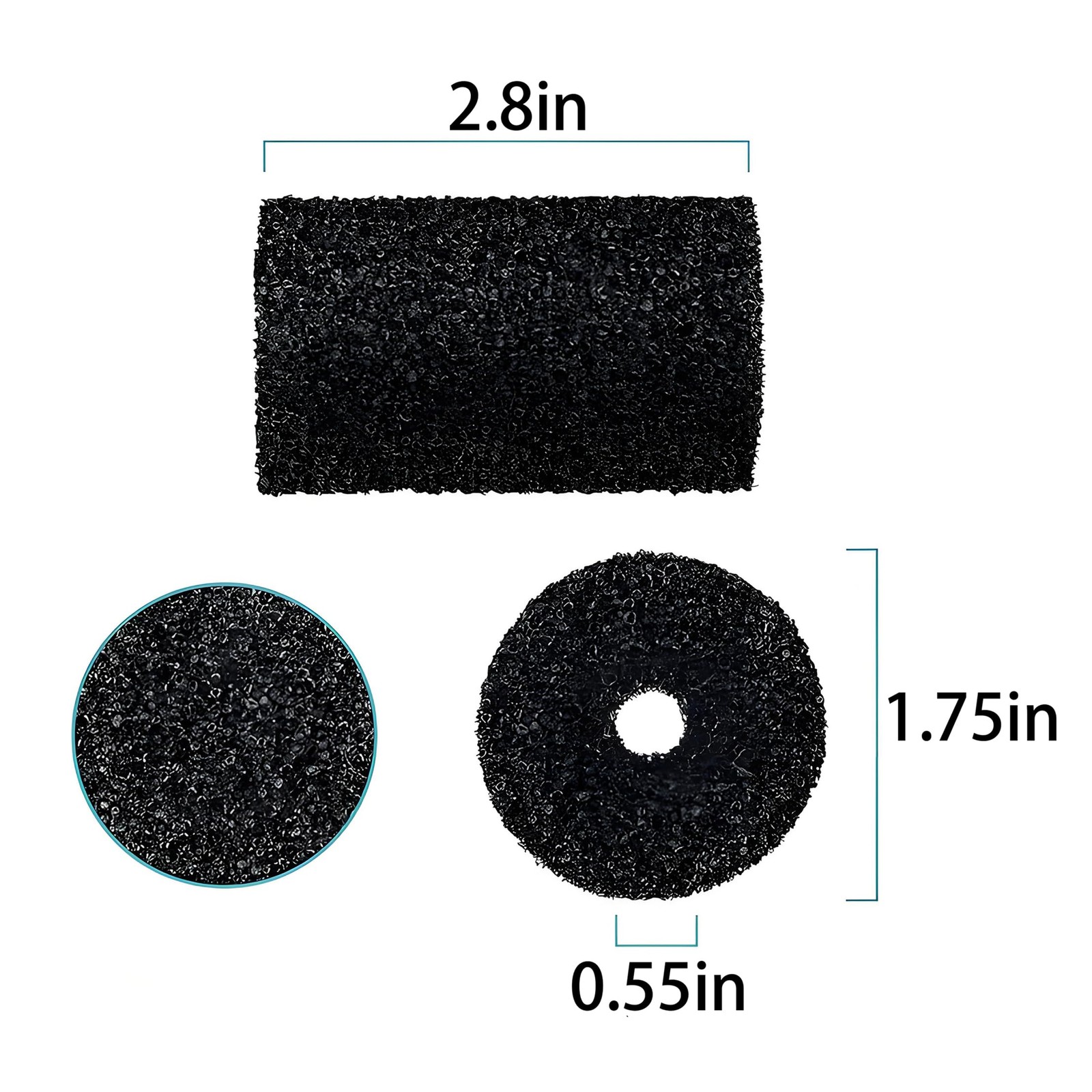 XNDCNY 12 Pack Pool Cleaner Sweep Hose Scrubber 9-100-3105 Replacement Black