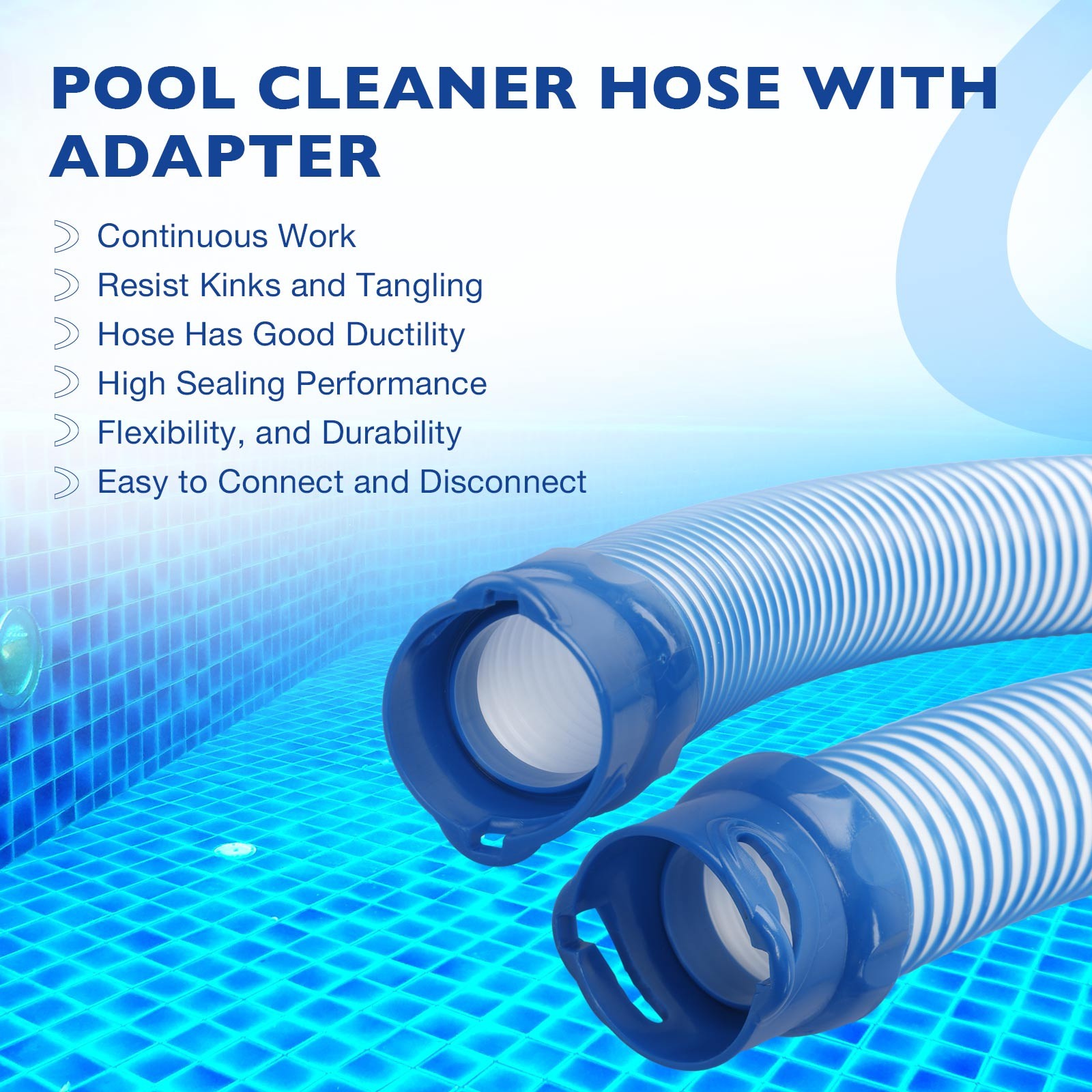 6Pcs 39&Prime; Pool Cleaner Twist Lock Hose For Zodiac Baracuda MX6 MX8 X7 T5 R0527700
