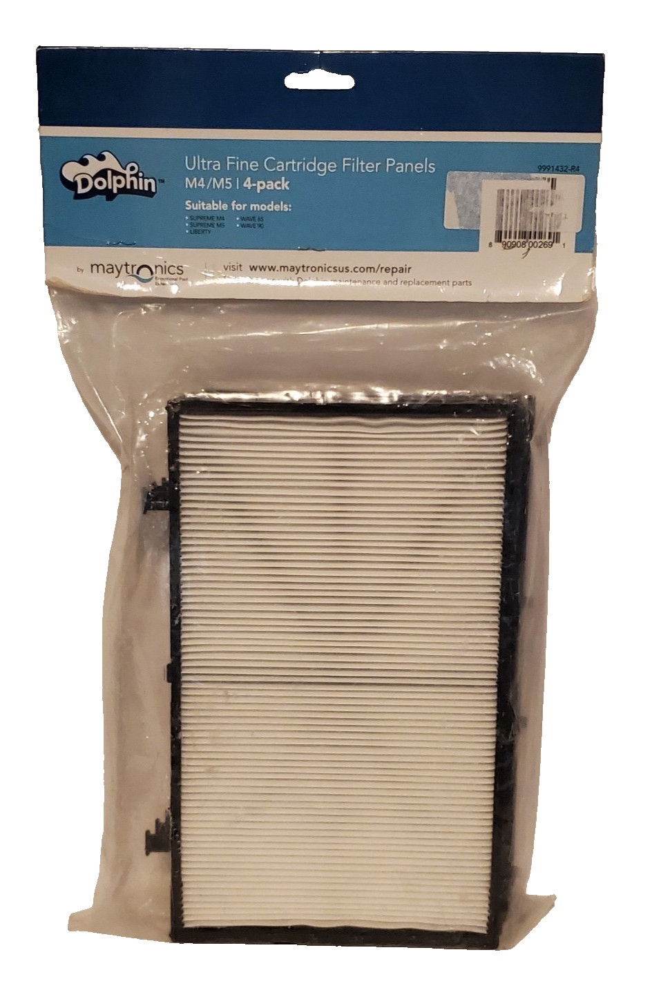 Maytronics Dolphin Large Ultra Fine Cartridge Filter Panel – 4 Pack