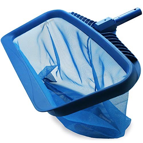 Blue Pool Leaf Rake Vacuum Durable Frame Mesh Bag Easy Pool Maintenance