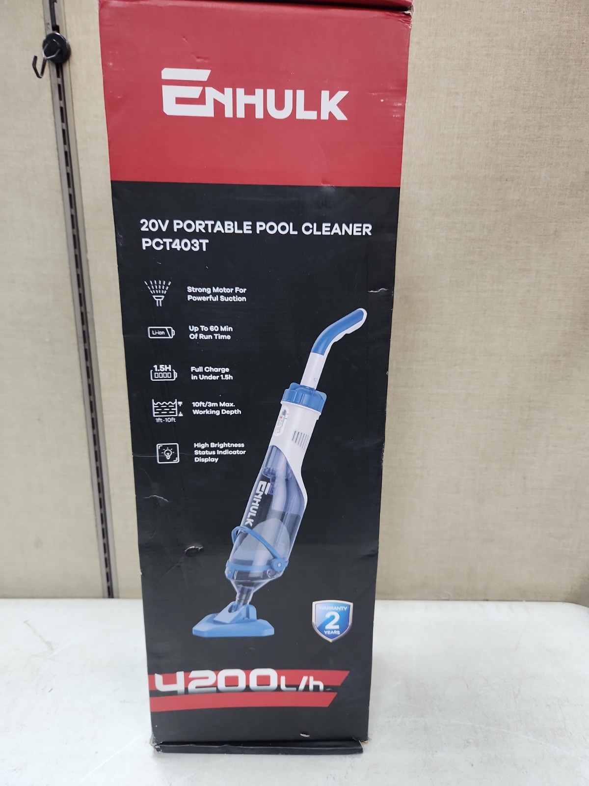NEW Enhulk Rechargeable Handheld Cordless Pool Vacuum – PC10PRO – Blue