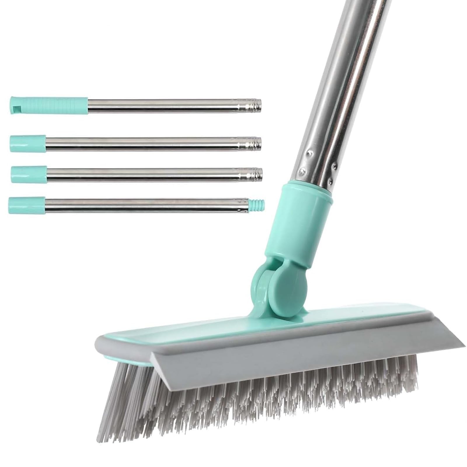 Pool V-Shape Brush 63 Inch Adjustable Handle for Tile Glass Bathroom Floor