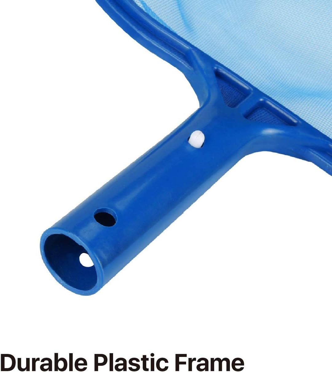 Hanheld Pool net skimmer for leaves and dirt with pole for deep pools