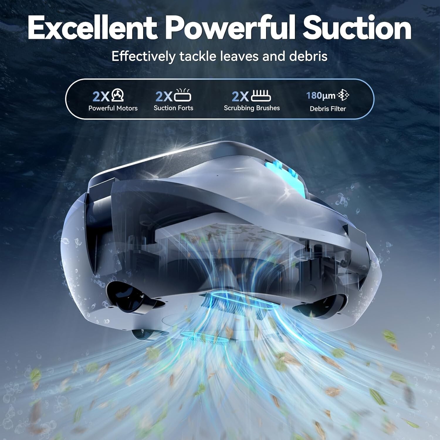 X1 Pool Vacuum Robot, Cordless Robotic Pool Cleaner with 120 Mins Runtime