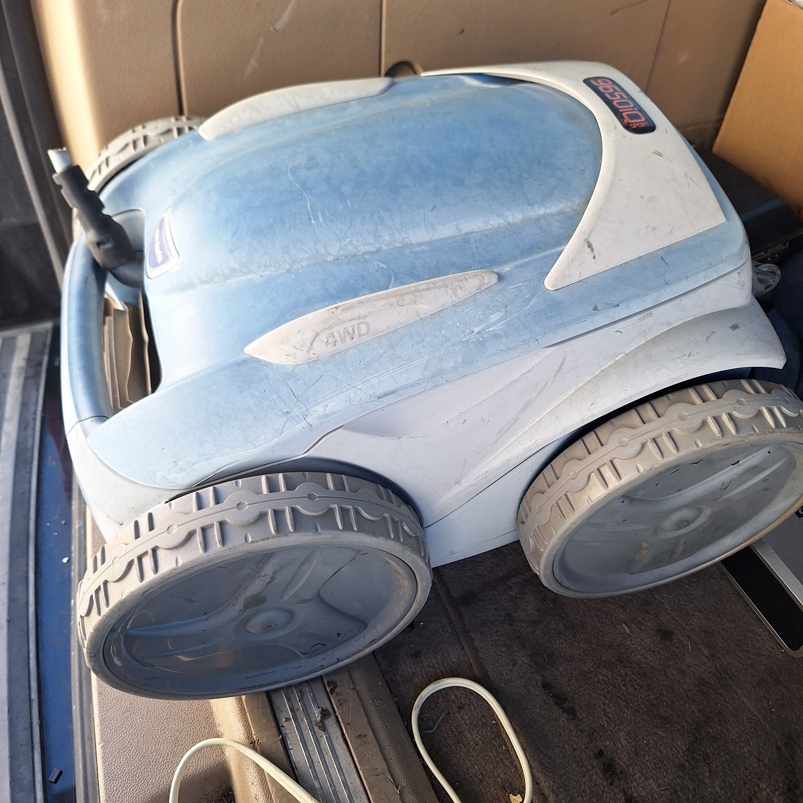 The Polaris 9650iQ Sport 4WD Robotic Pool Cleaner No Remote Control Or Cord
