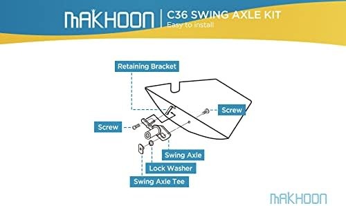 Makhoon Pool Cleaner Replacement Parts C36 Swing Axle Kit for Polaris White