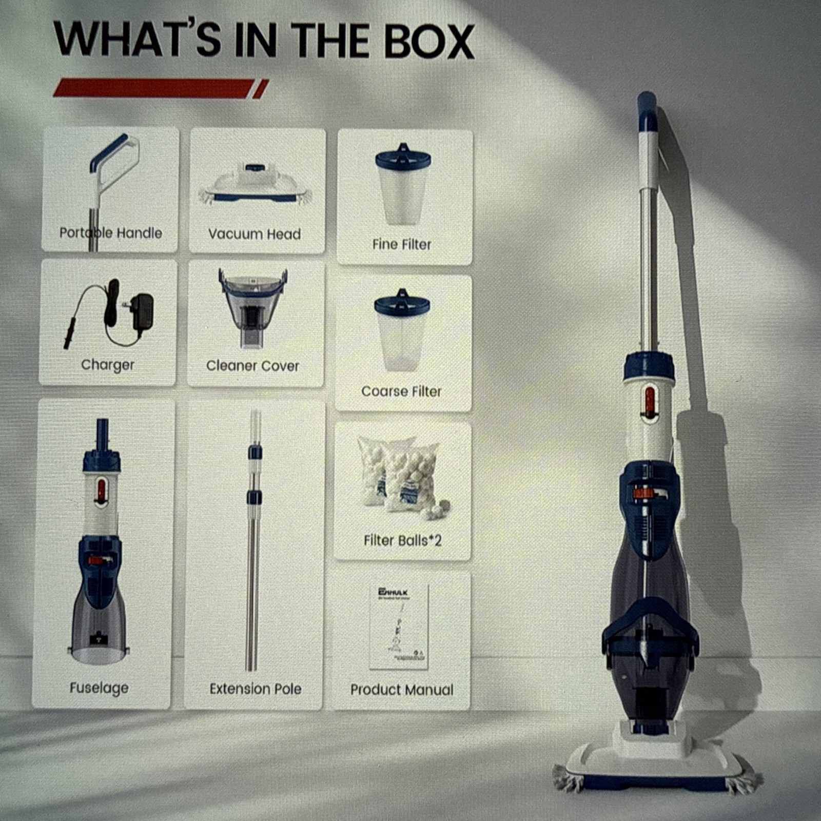 Cordless Pool Vacuum with Dual Mode & 22 GPM Suction for In/Above Ground Pools