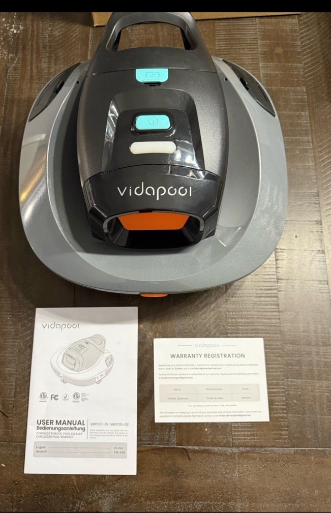 Vidapool Cordless Robotic Pool Vacuum Cleaner,Portable Swimming Pool Vacuum