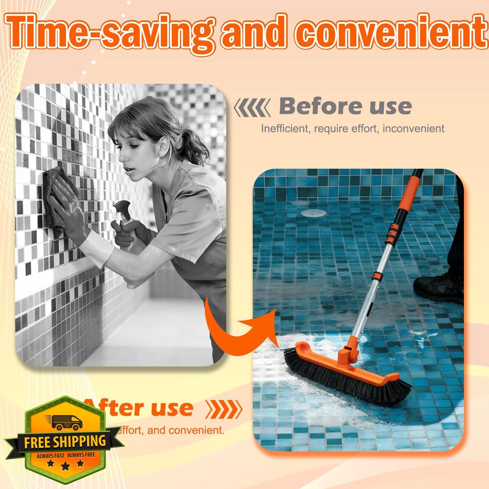 SISUPASSIE 20FT Pool Brush Kit Pole