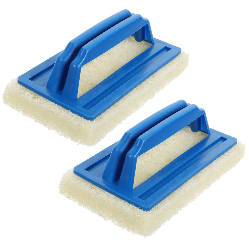 2pcs Bathroom Floor Brush Scrubber Manual Cleaner Pool Hand Sponge Brushes