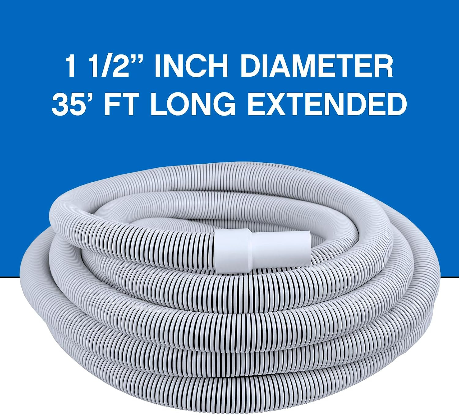 Poolmaster 1.5&Prime; x 35&prime; In-Ground Above Pool Vacuum Hose with Conversion Adapter