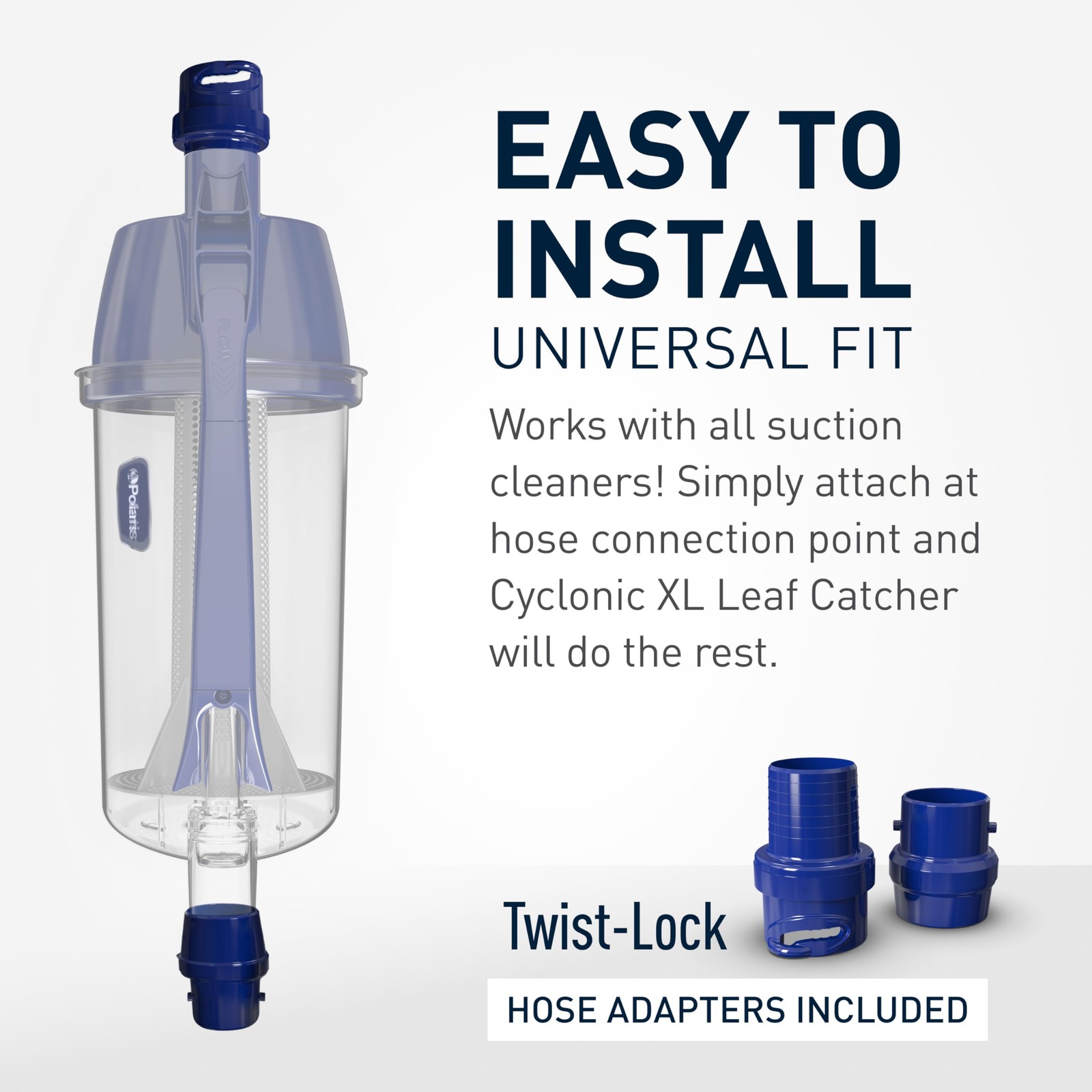 Cyclonic XL Leaf Catcher, Universal Fit & Easy to Install for Suction Cleaner…
