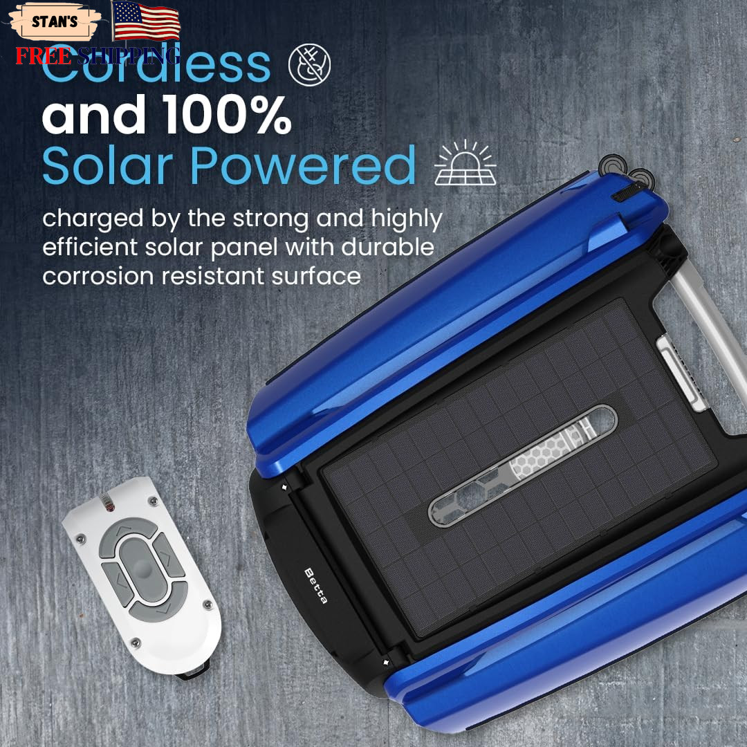 Betta SE Solar Powered Automatic Robotic Pool Surface Skimmer Cleaner Blue NEW