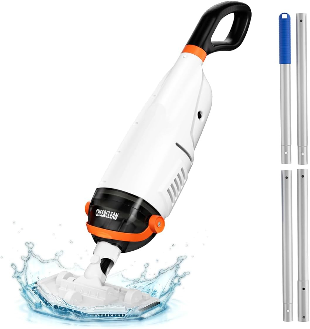 Cordless Handheld Pool Vacuum for above Ground Pools – Upgraded 26.5GPM Real Suc