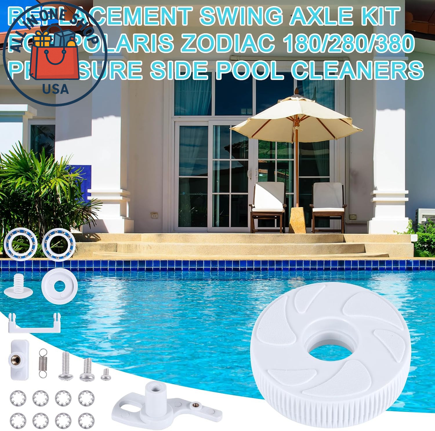 Replacement Idler Wheel Kit for Polaris 280 180 Pool Cleaners