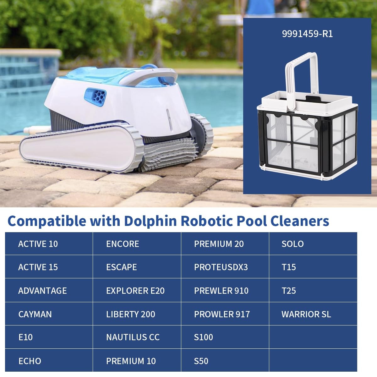 « Ultra Fine Filter Basket for Dolphin S50 S100 Active 10 15 T15 T25 Cleaners »