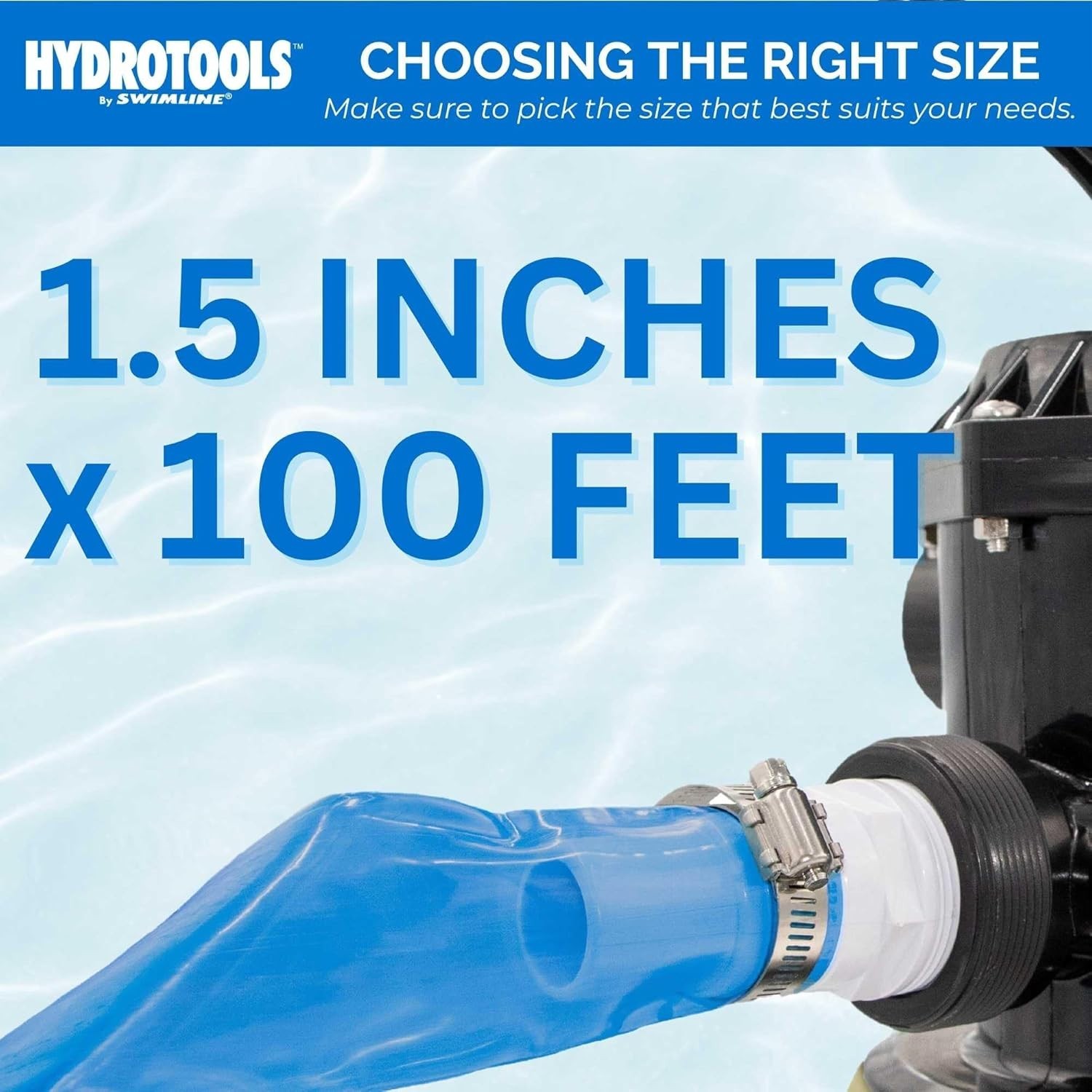 100ft Heavy Duty PVC Backwash Hose | Kink-Free & UV Resistant for Pools