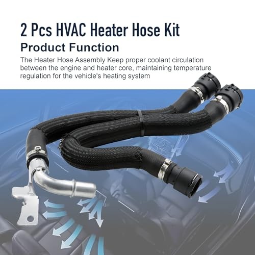 HVAC Heater Hose Kit Fit for Dodge Dart 4 Cyl 2.0L 2.4L 2013-2016, HVAC Heater