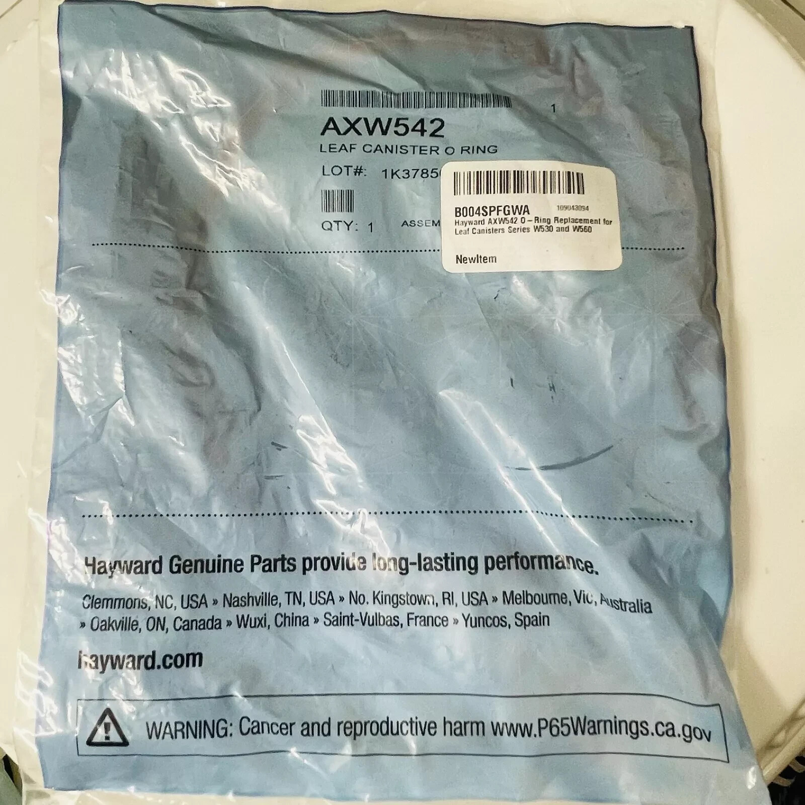 Hayward W560 PoolVac Navigator Standard Pool Leaf Debris Canister Bastet O Ring