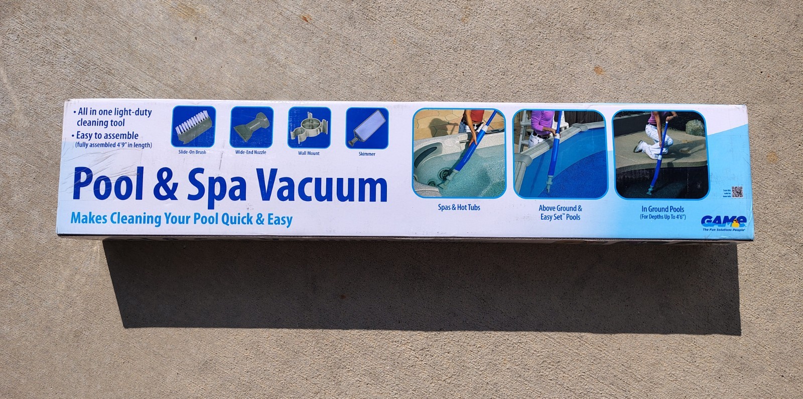 GAME 4855 Manual Handheld Swimming Pool and Spa Pump Vacuum Cleaner