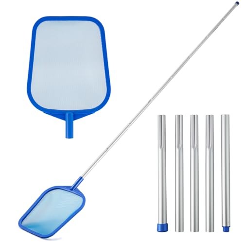 Pool Skimmer – Pool Skimmer Net with 5 Section Pool Skimmer Net with Pole