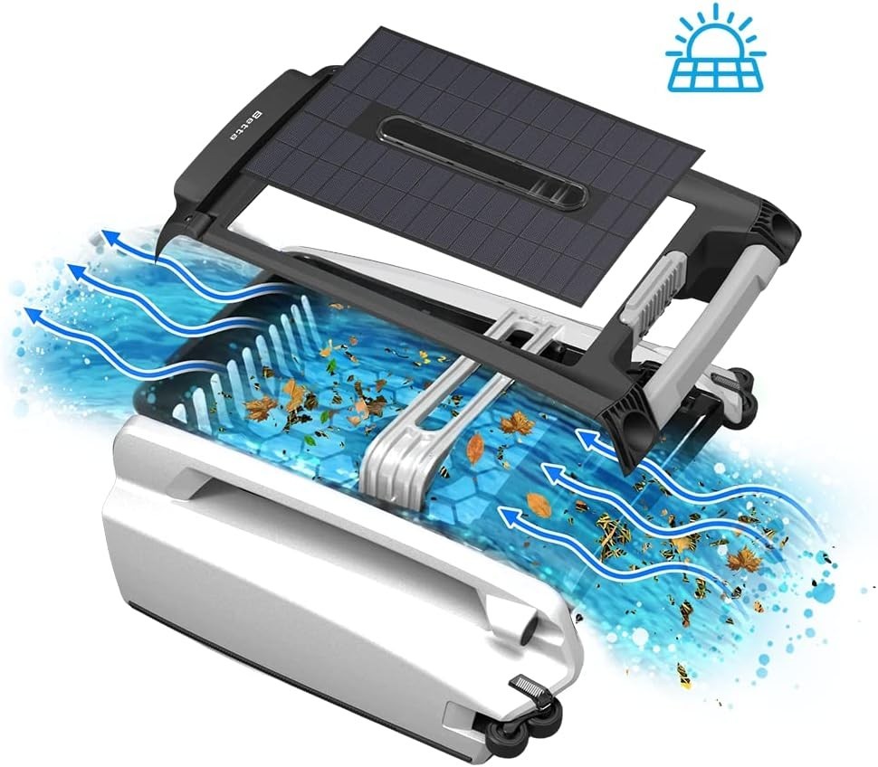 Aqua Dynamics Solar Automatic Pool Cleaner – UV Resistant & Obstacle Avoidance