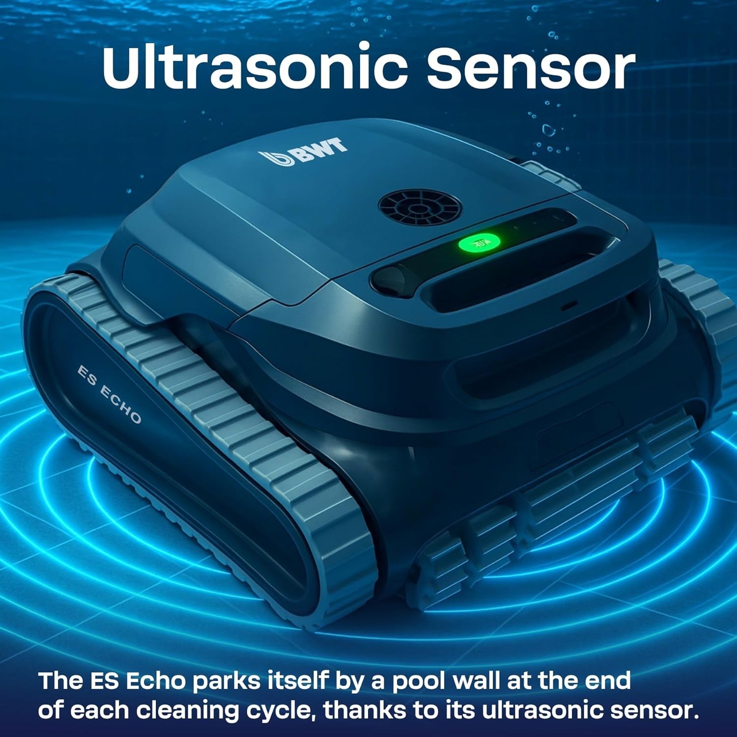 BWT ES Echo Cordless Robotic Pool Cleaner 4,000 GPH Suction 3 Hour Runtime
