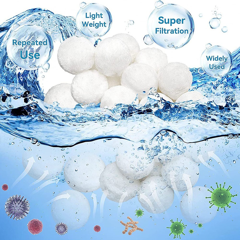 Long lasting and Easy to Maintain 5cm Pool Filter Balls for Swimming Pools