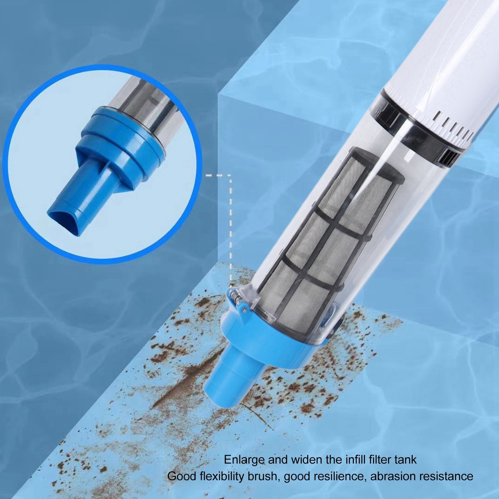 Handheld Pool Vacuum Cordless Rechargeable Easy Clean For Pool Easy To Use