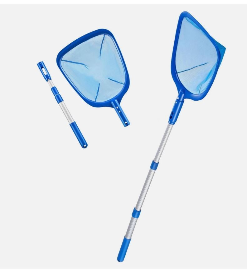 Heavy Duty Pool Skimmer Leaf Rake Net Cleaning Swimming Pool Fine Mesh Netting