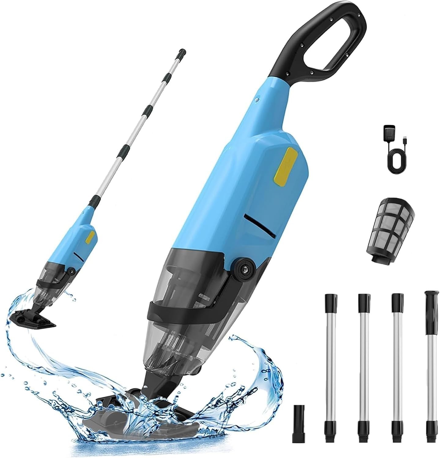 18 GPM Rechargeable Pool Cleaner – Ideal for Spas, Hot Tubs & Above Ground Pools