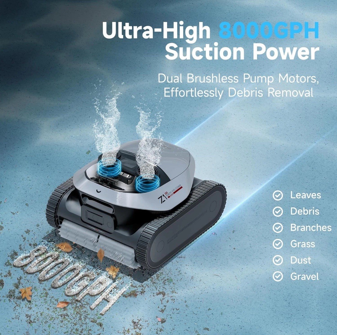 DREAME Z1 Pro Cordless Robotic Pool Cleaner LiFi APP Control Auto-Retrieval ｜New
