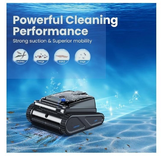 NEW Open Box Y50S Cordless Robotic In-ground Pool Cleaner Wall-Climbing Scrubber