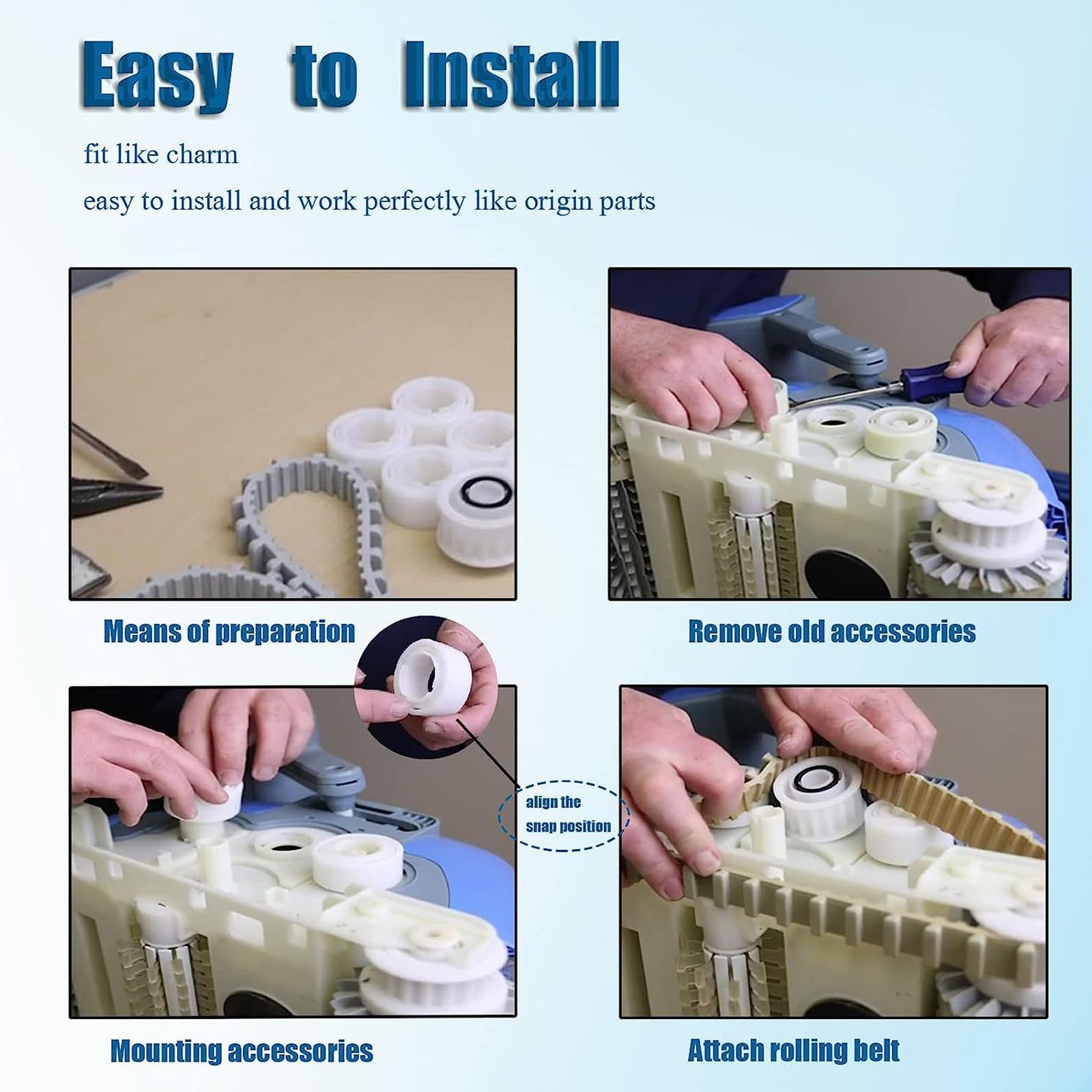 4 Pack Pool Cleaner Guide Wheels Durable For Dolphin Easy To Use