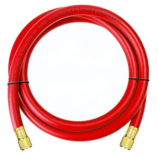 2026 Upgraded 3/8&Prime; HVAC Vacuum Hose,72” Refrigerant Charging Red 6Ft