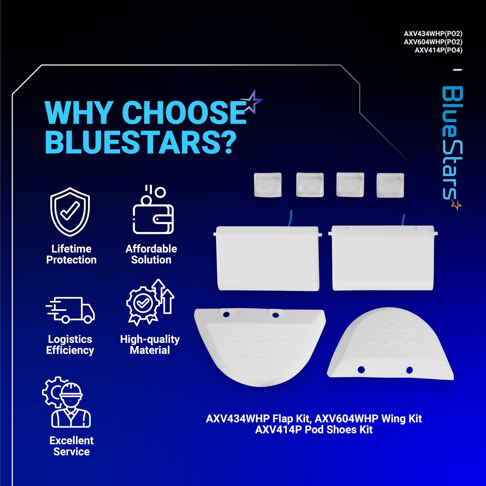 BlueStars Pool Cleaner Tune-Up Rebuild Kit AXW350 for Hayward As pictured