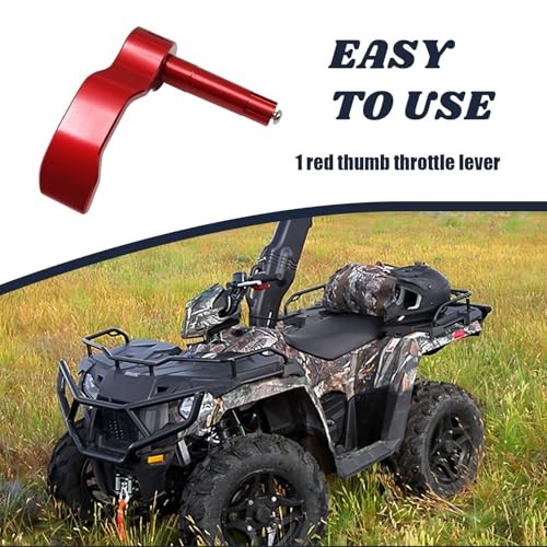 Aluminum Thumb Throttle Control Lever – Direct Fit for Polaris Sportsman Red