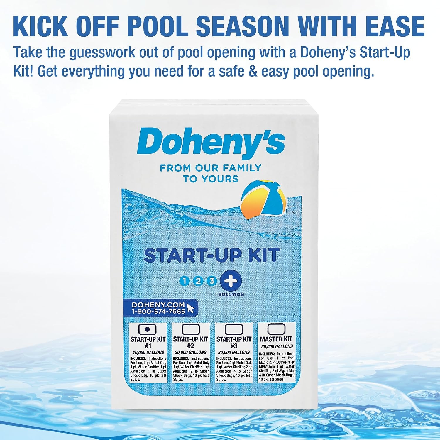 Pool Opening Kit Pool Start Up Essentials Made in USA Includes Metal Out Pool