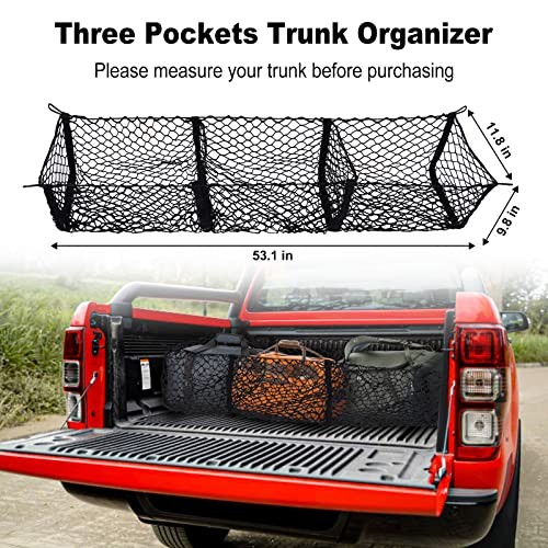 Cargo Net Trunk Bed Organizer for Ford/Dodge/GMC/Chevy 59 inches