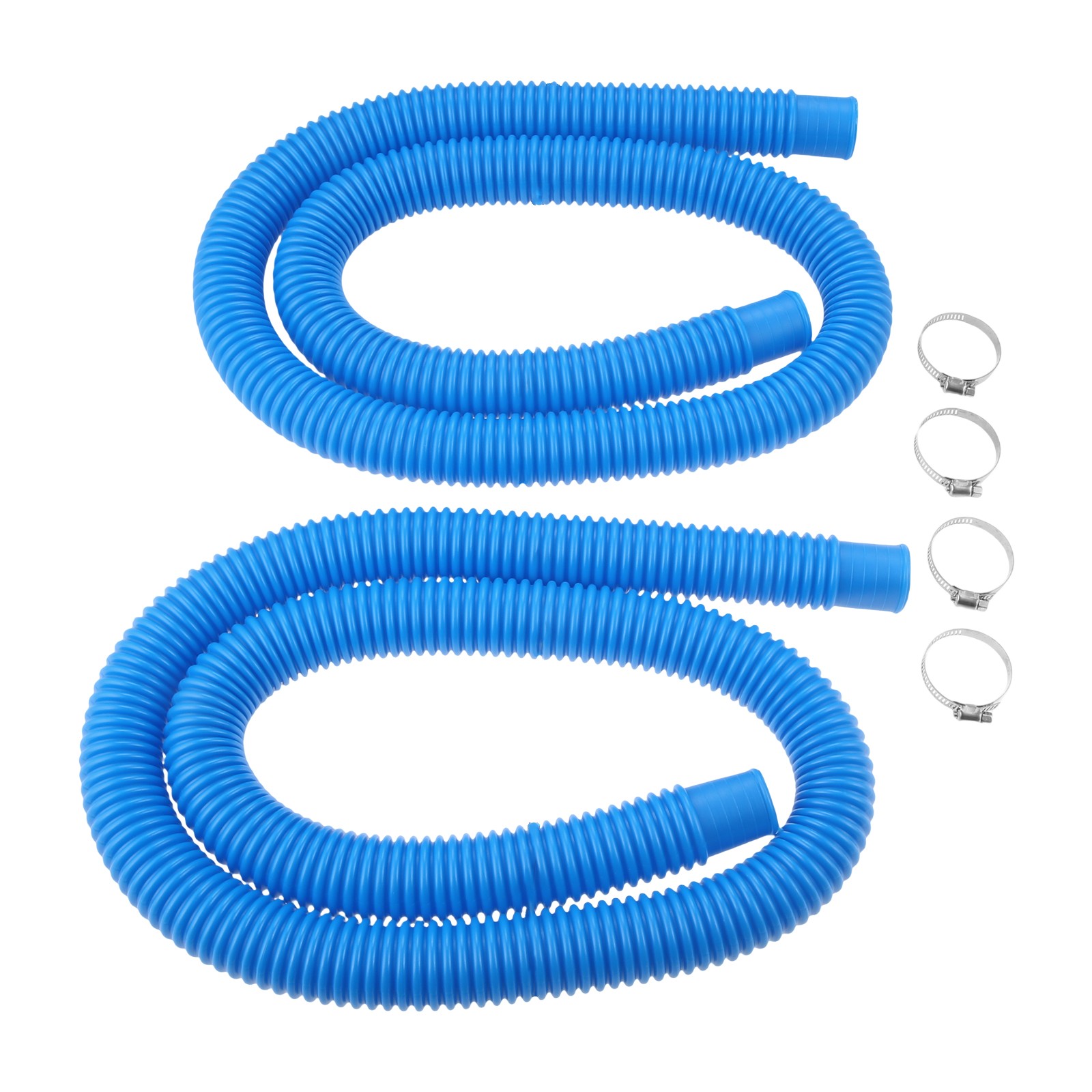2 Pack 1.25&Prime; x 59&Prime; Pool Pump Hoses with Clamps for Intex Coleman Bestway Pools