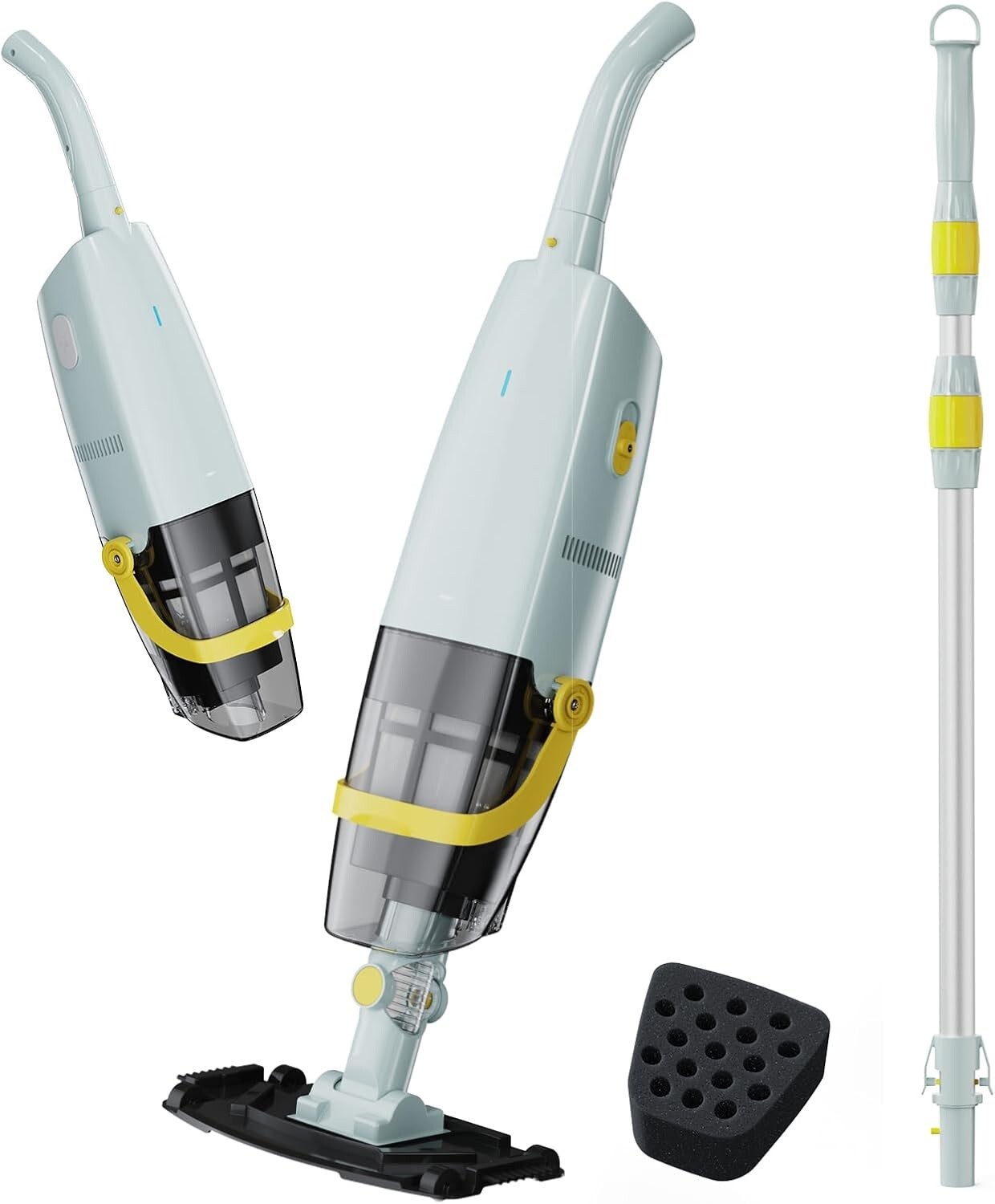 S1 Upgraded Cordless Vacuum with Fine-Sponge – Ideal for Above & In-Ground Pools