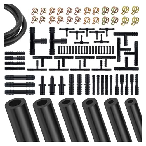 5Ft Vacuum Hose Automotive Set – 6 Sizes 3/8&Prime;, 5/16&Prime;,1/4&Prime;,3/16&Prime;,5/32&Prime;,1/8&Prime; 94PCS