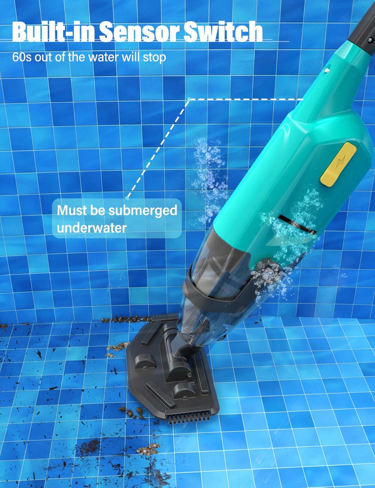 Oxseryn Pool Vacuum Cordless Handheld Cleaner Rechargeable 60 Mins Runtime